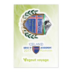 Armchair Iceland PERSONALIZED Achievement Badge Sticker Sheet