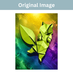 Origami Viridis: DIY Diamond Painting Art Kit 12"x16"