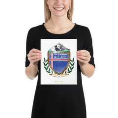 Armchair Iceland PERSONALIZED Achievement Badge Canvas Wall Art