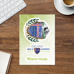 Armchair Iceland PERSONALIZED Achievement Badge Sticker Sheet